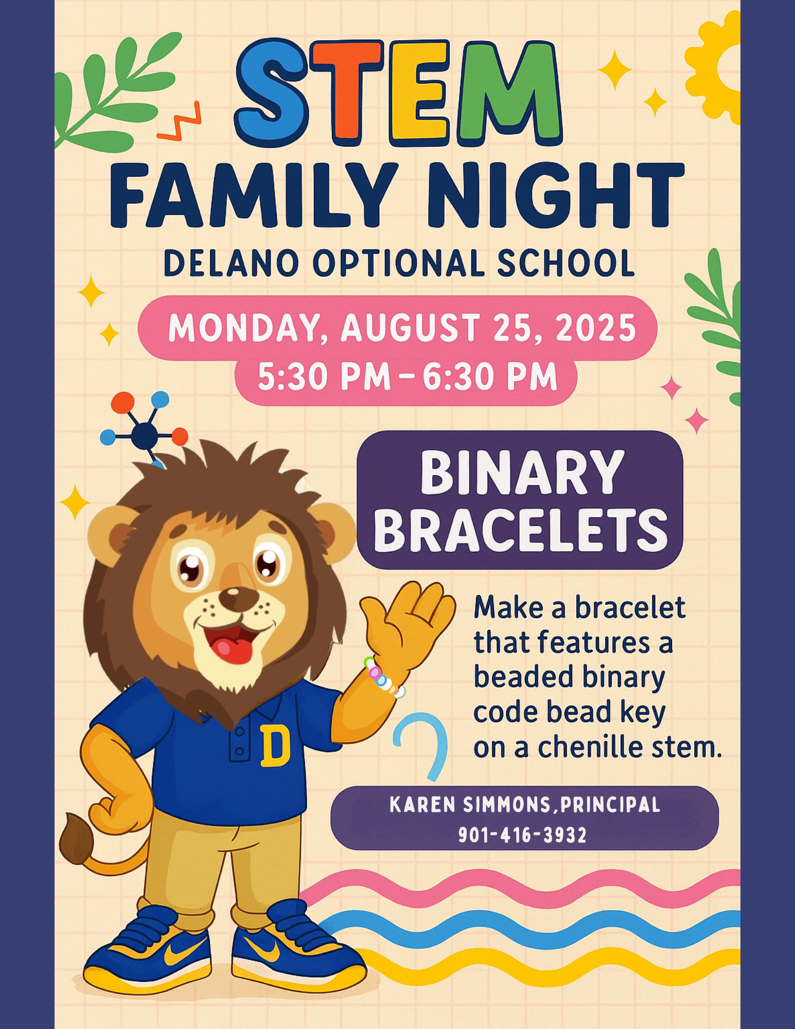 August STEM Family Night Flyer